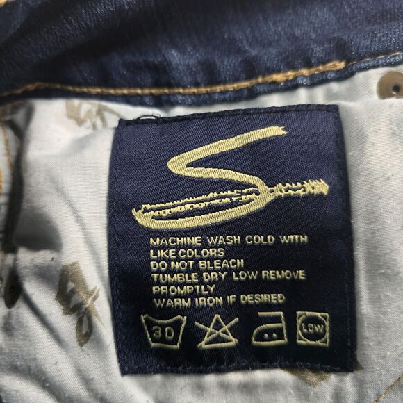 Seven7 Jeans Women's 25 Blue Dark Wash Skinny Embordered S Back Pocket - Picture 5 of 16